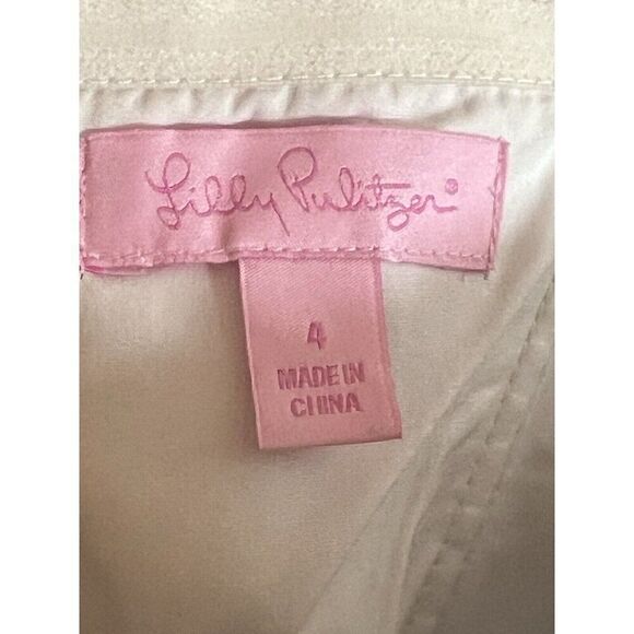 Lilly Pulitzer Bowen Dress Blue Boho  Strapless Lace Beachy Nautical  Size 4.  J - Picture 5 of 7